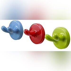 IKEA Krokig Wall Hanging Hooks 3-Pack Green/Red/Blue New primary colorful